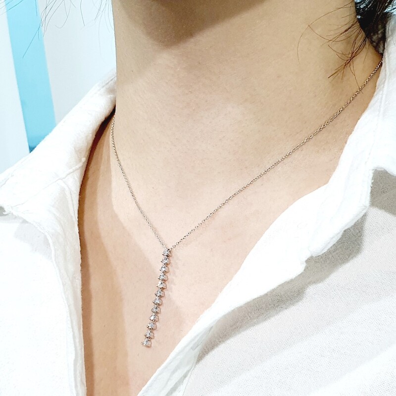 랩다이아몬드 2.4미리 드롭 목걸이, 귀걸이 제작