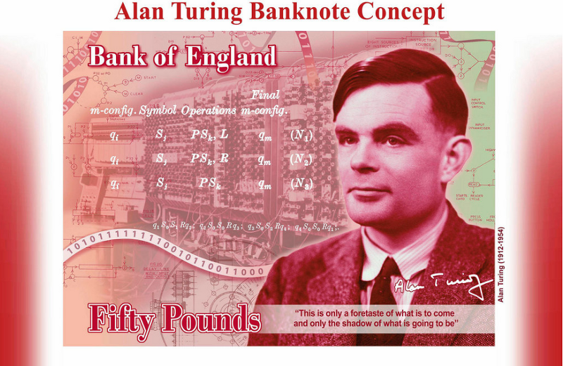 <하양짱샘수학과외>영국의 50 파운드 지폐 초상인물에 천재 수학자 앨런 튜링이 선정되었습니다.