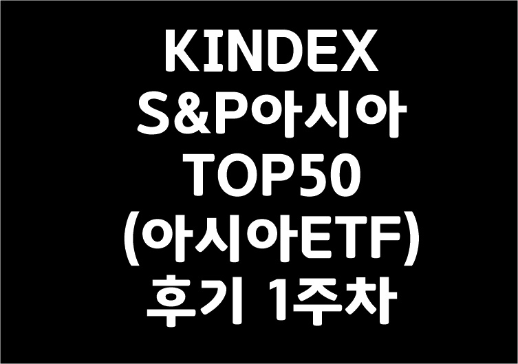 KINDEXS&P아시아TOP50 (아시아ETF) 후기 1주차