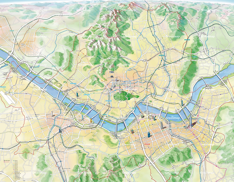 서울특별시 (그림지도·수채화지도) - 더그린맵
