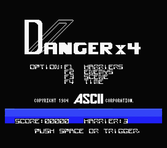 Danger X4 - MSX (재믹스) 게임 롬파일 다운로드