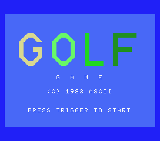 Golf Game - MSX (재믹스) 게임 롬파일 다운로드