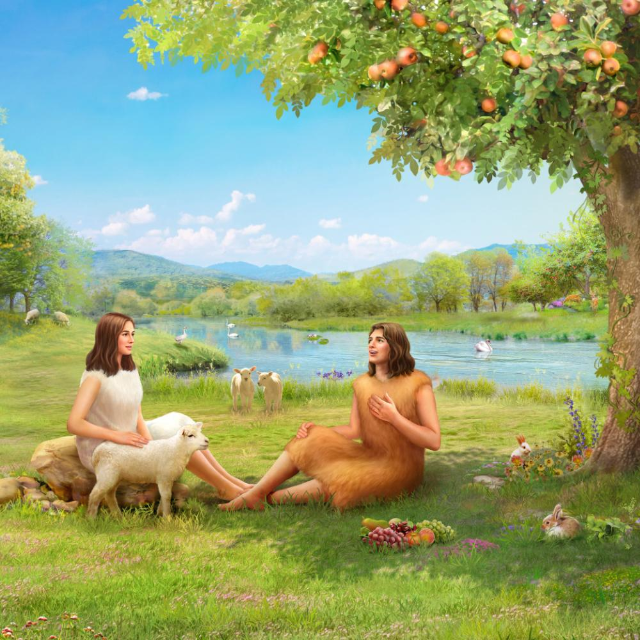 하나님이 아담과 하와에게 가죽옷을 지어 입히다