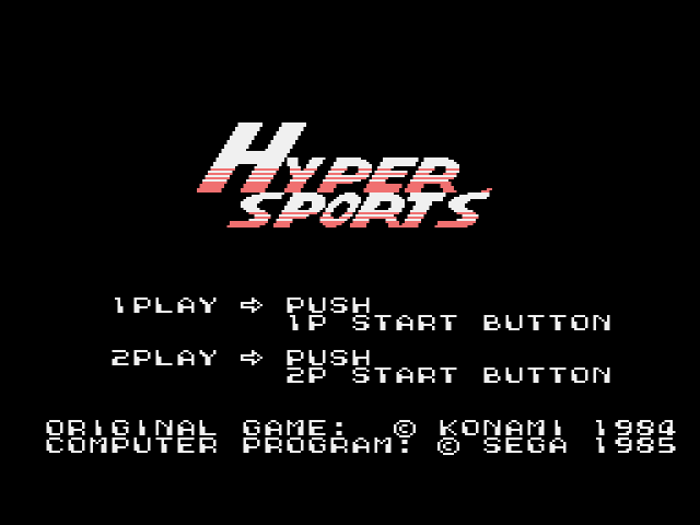 Hyper Sports (SG-1000) 게임 롬파일 다운로드