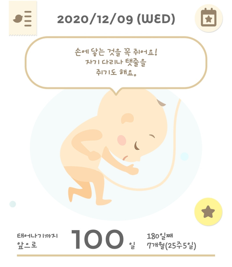 임신 25주 5일 - 신기한 태동 / D-100
