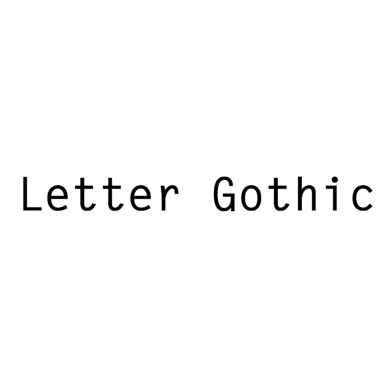 Letter Gothic 폰트 4종 다운로드