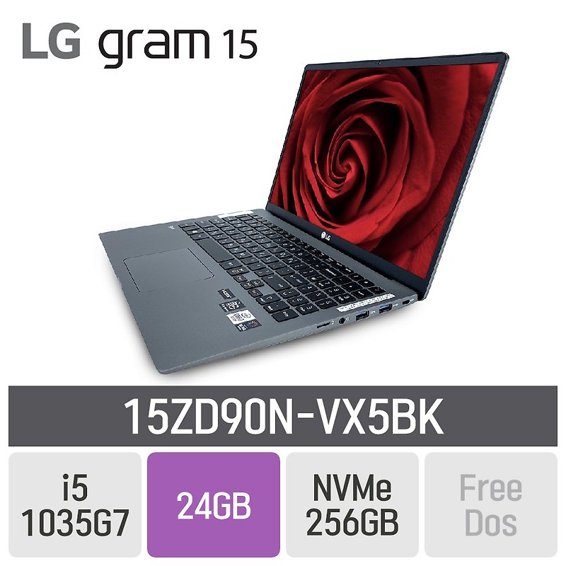 LG 그램15 2020 15ZD90N-VX5BK, 24GB, SSD 256GB, 미포함