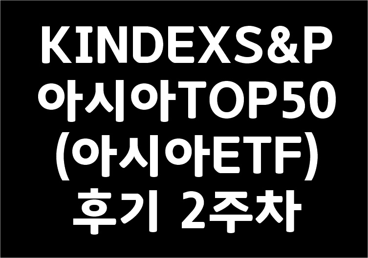 KINDEXS&P아시아TOP50 (아시아ETF) 후기 2주차