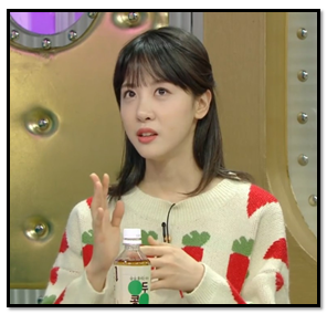 [지금이옷] 라디오 스타 661회, 김민아 당근 니트 - '이프네- 당근당근라운드 DJ1WKT29'