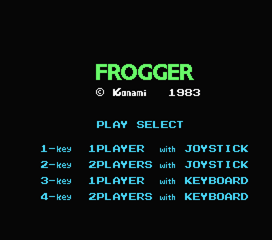 Frogger - MSX (재믹스) 게임 롬파일 다운로드