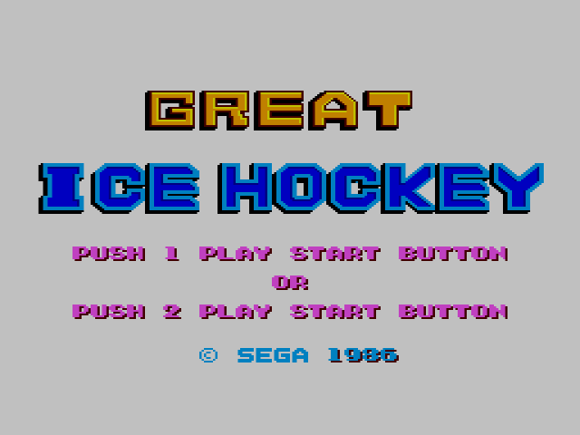 Great Ice Hockey (세가 마스터 시스템 / SMS) 게임 롬파일 다운로드