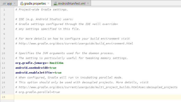 Could not set unknown property 'useAndroidX' for object of type com.android.build.gradle.internal.dsl.BaseAppModuleExtension