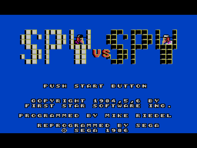 Spy vs Spy (세가 마스터 시스템 / SMS) 게임 롬파일 다운로드