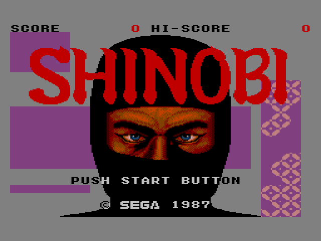 Shinobi (세가 마스터 시스템 / SMS) 게임 롬파일 다운로드
