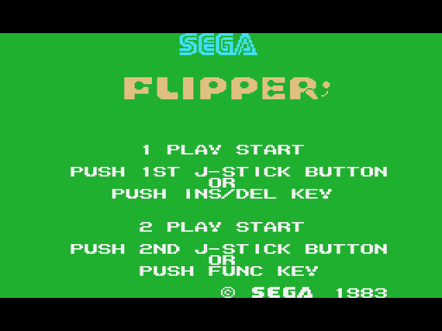 Sega Flipper (SG-1000) 게임 롬파일 다운로드