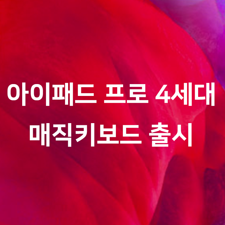 아이패드 프로 4세대 & 매직키보드 출시 - 애플 공식사이트에 공개
