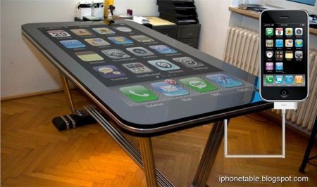조작 가능한 거대 아이폰 테이블 - Table Connect for iPhone