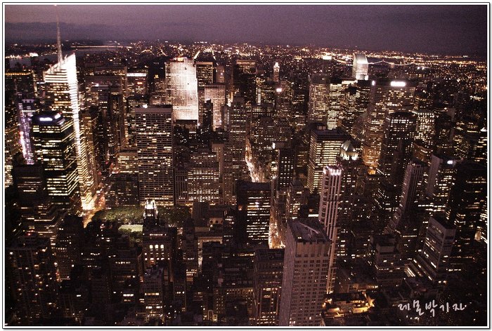 미국여행,엠파이어스테이트빌딩에서 내려다 본 맨하탄의 야경