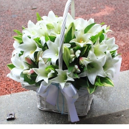 [씨플라워]김순길님 - 대전 동구로 보내드린 백합 꽃바구니