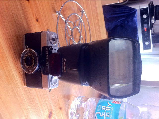 올림푸스 펜 PEN EE-3 필름카메라 + 캐논 480 EX