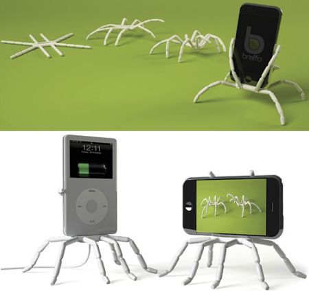 거미 모양의 기발한 휴대폰 거치대 - Spiderpodium