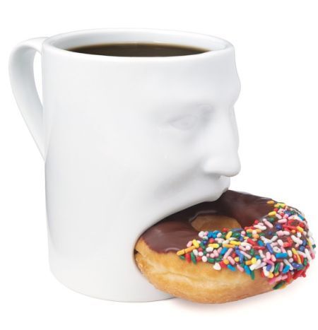 기발한 아이디어의 커다란 입을 가진 '커피 컵', 머그컵 - Face Mug