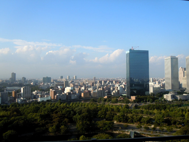 오사카8층에서 바라본 오사카