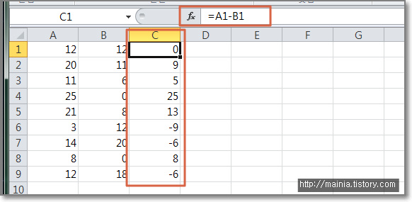 엑셀 Excel 계산 결과에서 음수를 0으로 바꾸는 두 가지 방법