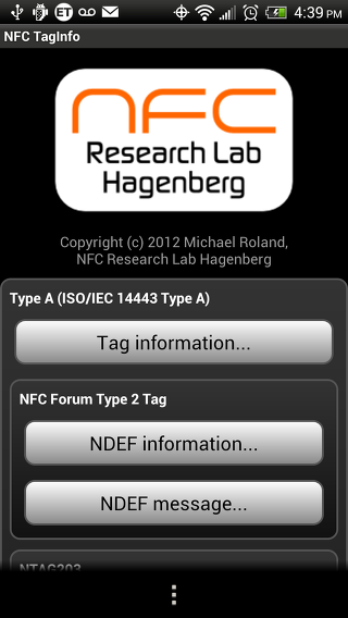 [Android] NFC TagInfo App