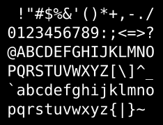 아스키코드표(American Standard Code for Information Interchange; ASCII)