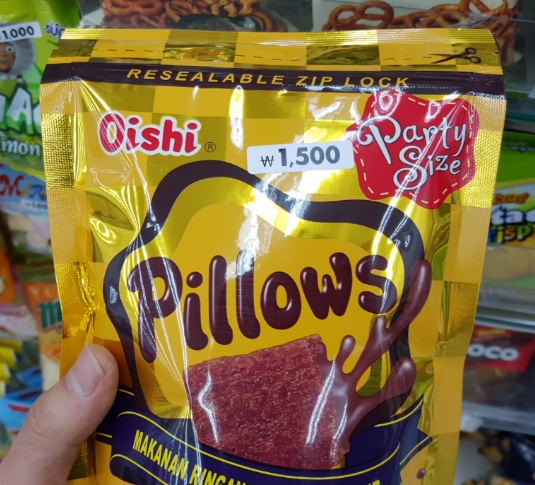 다이소 수입과자 오이쉬 플로우(Oishi Pillows) 초코맛