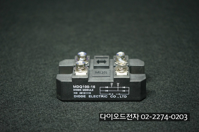 [판매중] MDQ100-16 (100A 1600V, 단상 브리지 다이오드)