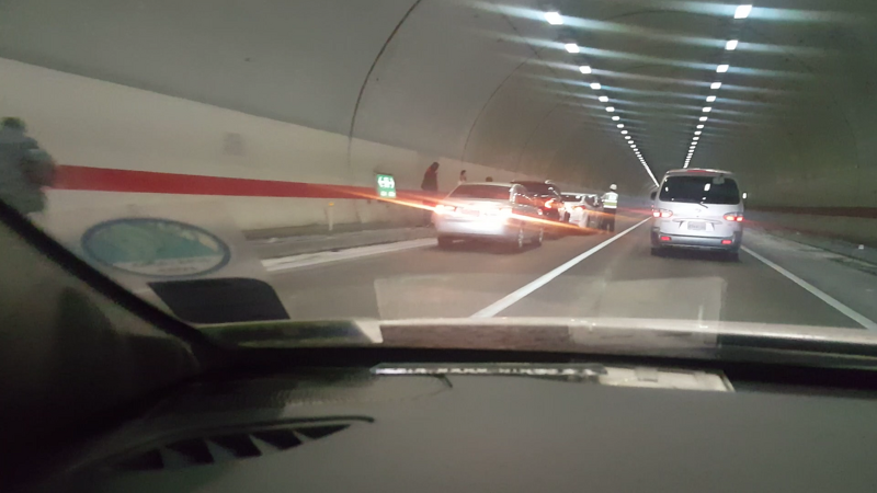 설 귀성길 서해안고속도로 웅천터널 6중 추돌사고 영상