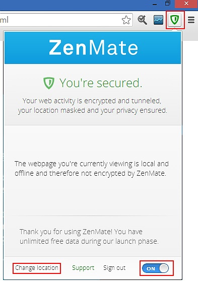 간편한 우회접속 프로그램 ZENMATE - Chrome 브라우저용