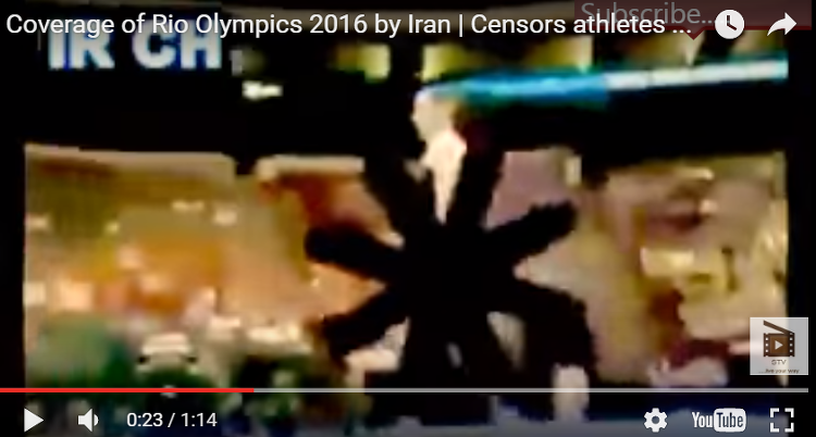 이란 올림픽 방송 온통 모자이크로 몹쓸 편집