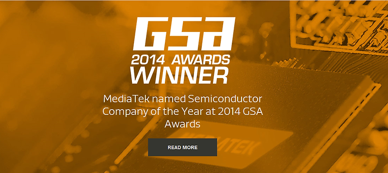 MediaTek named Semiconductor Company of the Year at 2014 GSA Awards