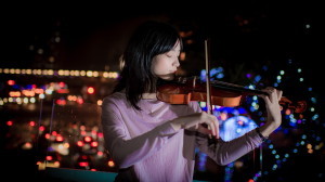 소녀 배경 화면, 바이올린, 음악 바탕화면
