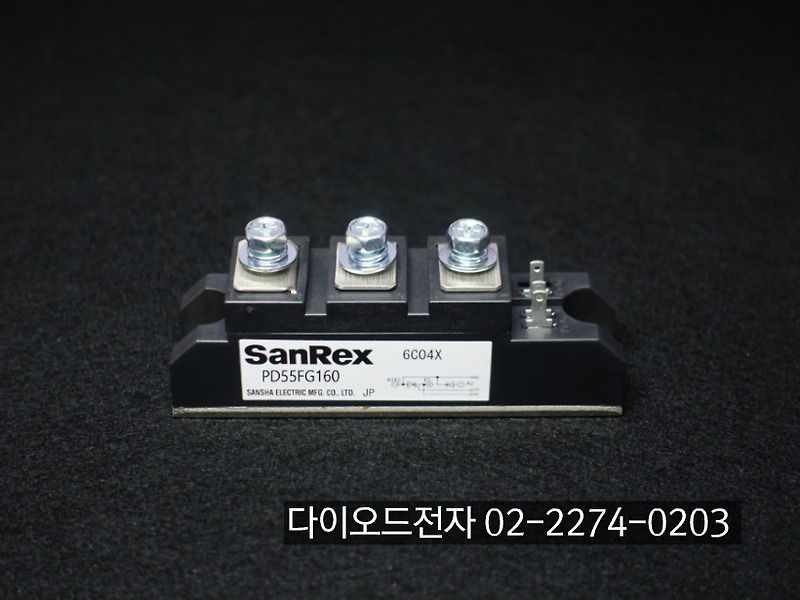 [판매중 SANREX] PD55FG80 / PD55FG160 , 55A 800V / 1600V DIODE+SCR모듈
