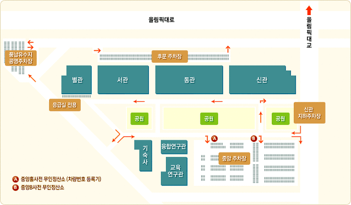 서울아산병원 주차장 주차료(주차요금) 기간권 무료 및 할인정보 안내
