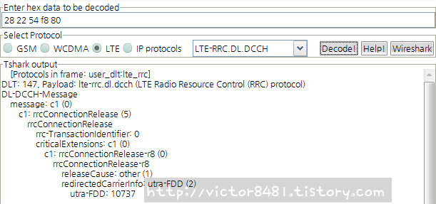 [LTE] RRC Connection Release with Redirection from EUTRAN to UTRAN