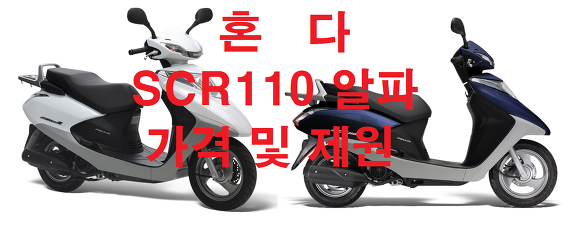 125cc 오토바이 혼다 SCR110 알파 가격 및 제원