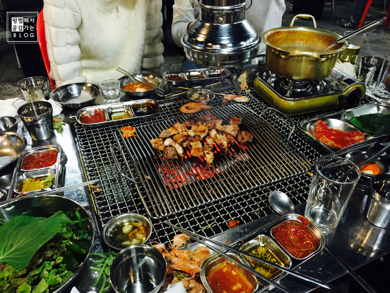 성남 태평동 맛집 참숯에 굽는 1등급 삼겹살