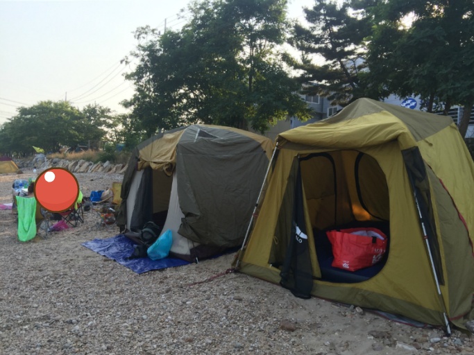 서해안 영흥도 용담리해수욕장 : 2차 가족 캠핑 바다에 빠질뻔! : 물때
