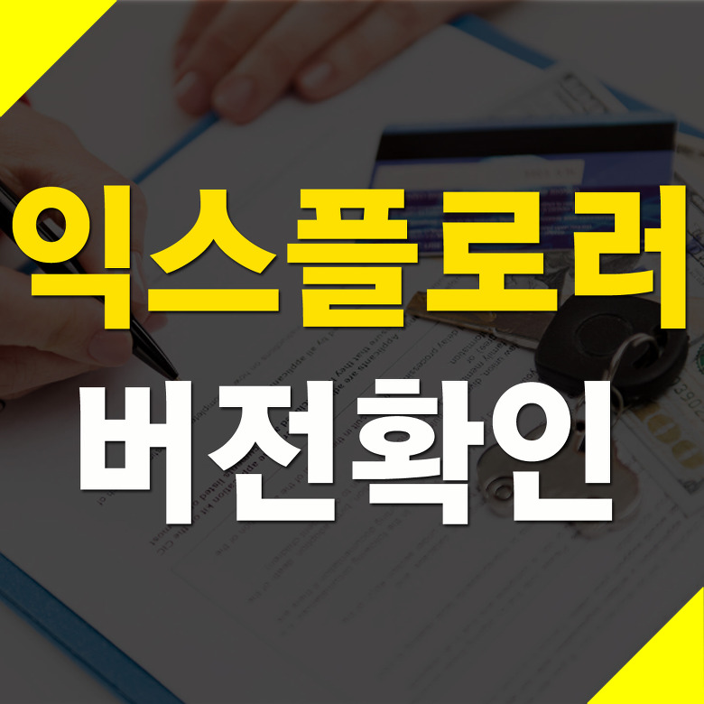 익스플로러 버전 확인 방법