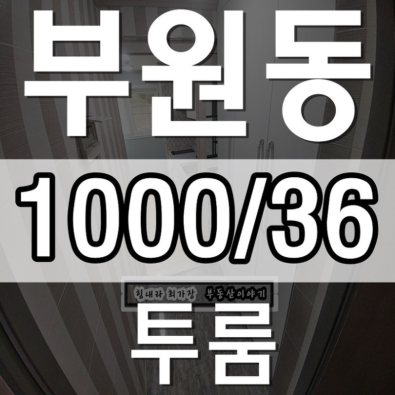 김해 부원동 투룸 1년도 안된 신축 시청 후문 인근