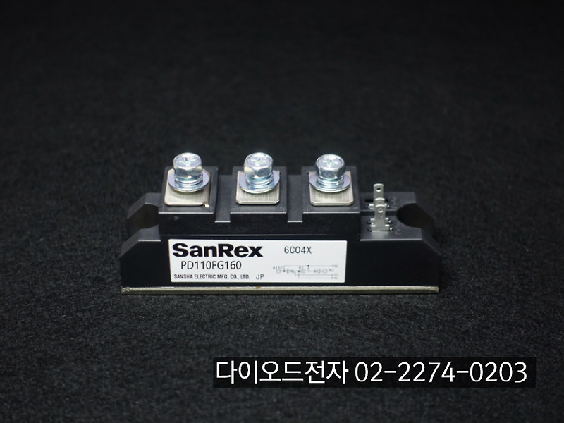 [판매중 SANREX] PD110FG80 / PD110FG160 , 110A 800V / 1600V DIODE+SCR모듈