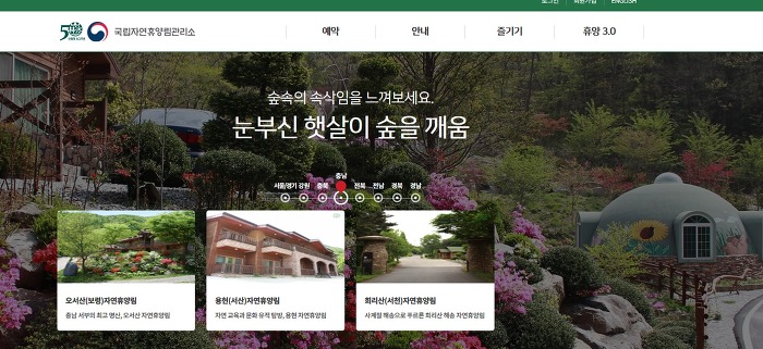 희리산자연휴양림캠핑장 벚꽃캠핑2야영장