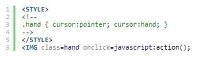 - [웹표준 CSS] cursor:pointer가 웹표준. cursor:hand는 ie에서만.