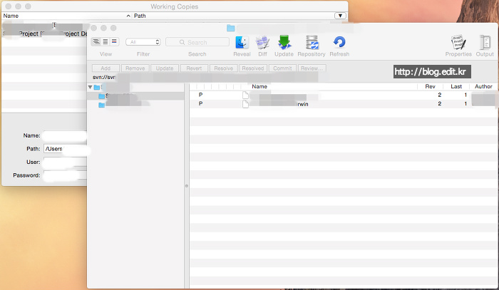 [Mac] svnX  OS X용 svn 프리 프로그램