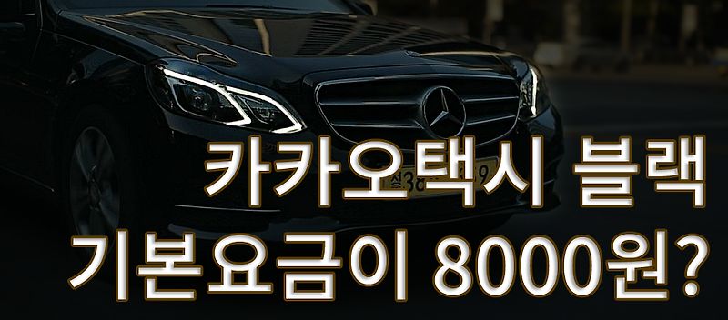 '카카오택시 블랙' 11/3부터 정식운행, 기본요금이 8000원?
